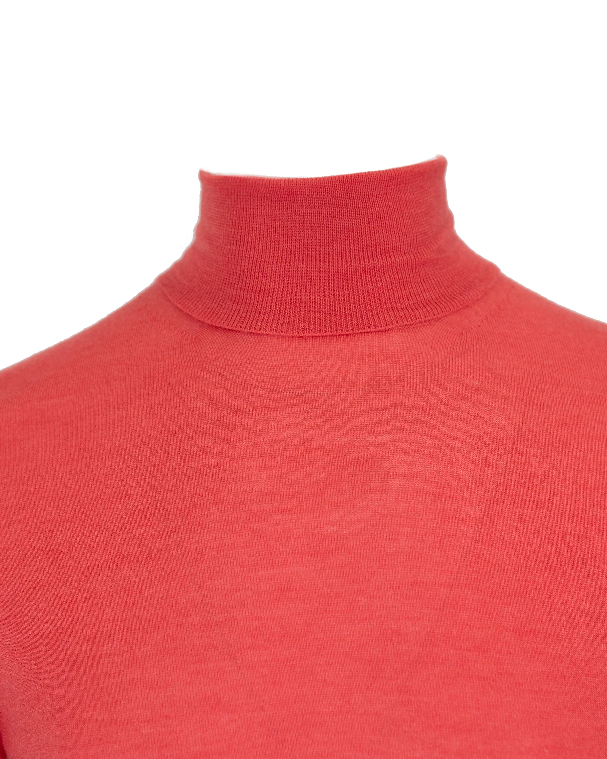 RONALD MERINO TURTLENECK SWEATER IN GERANIUM