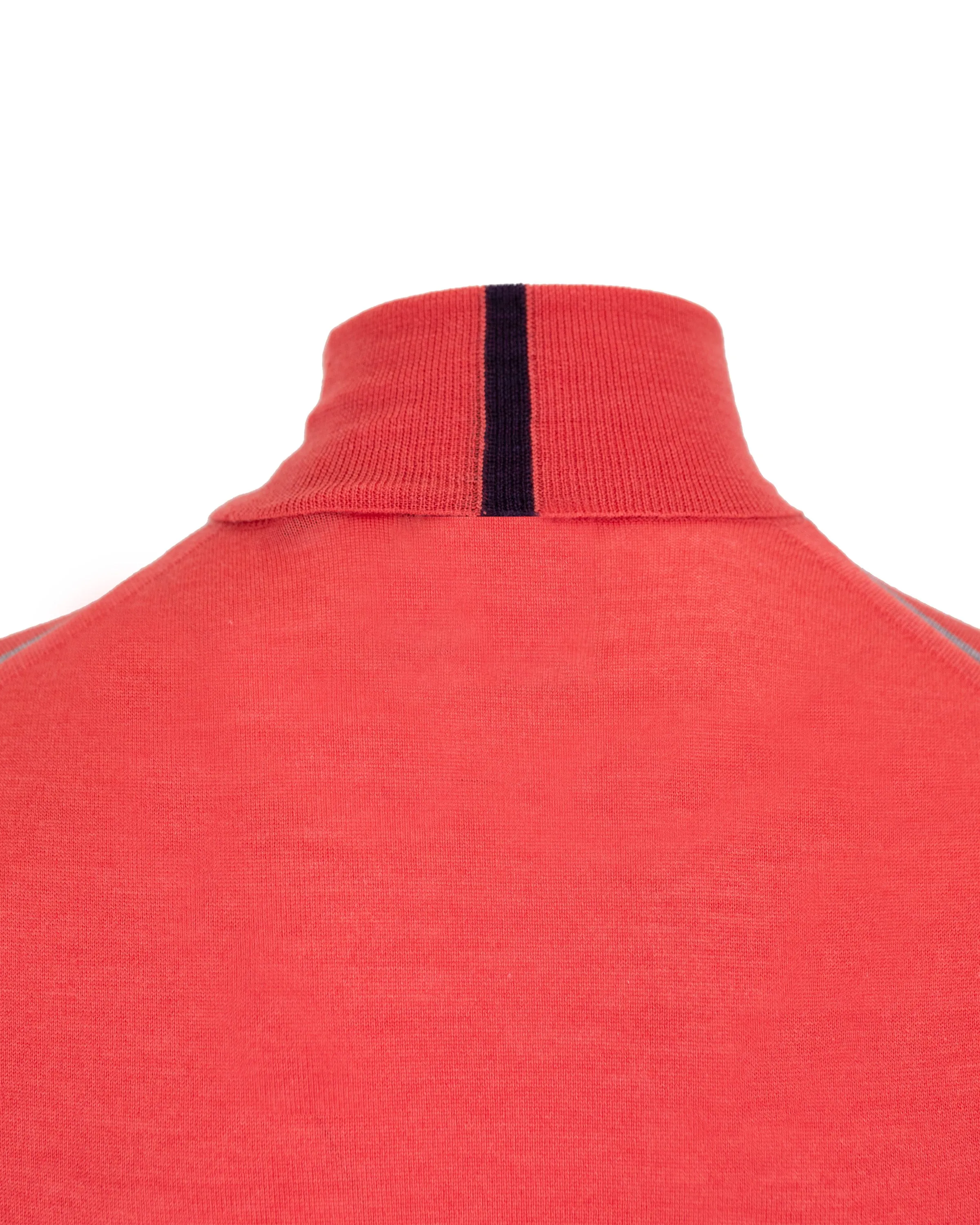 RONALD MERINO TURTLENECK SWEATER IN GERANIUM