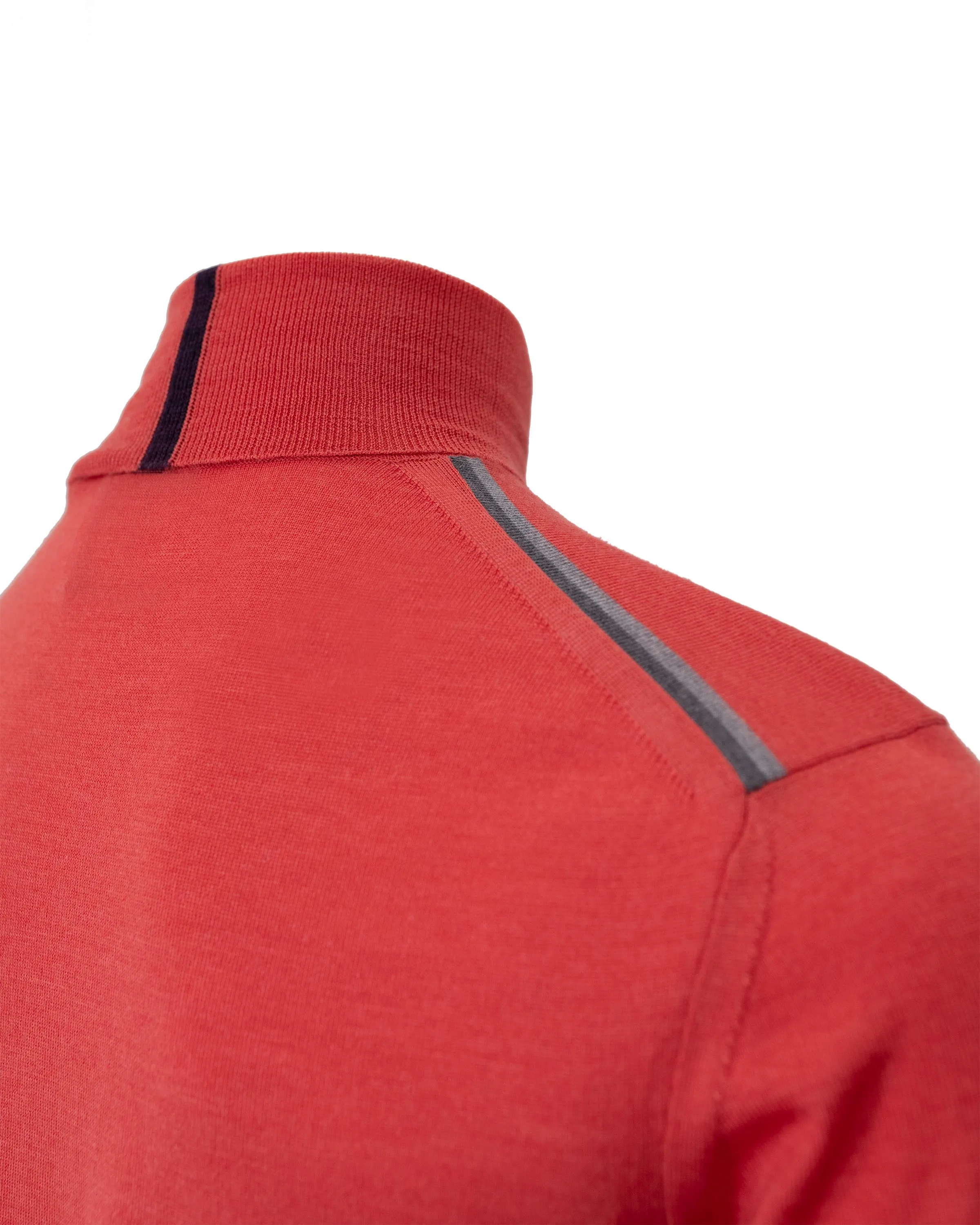 RONALD MERINO TURTLENECK SWEATER IN GERANIUM