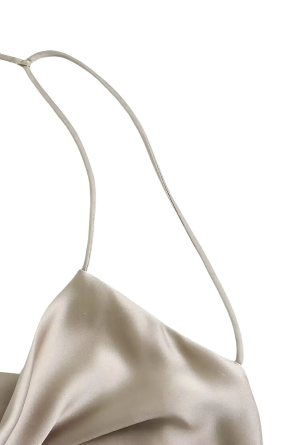'Ruby' Halter Neck Satin Slip  Dress