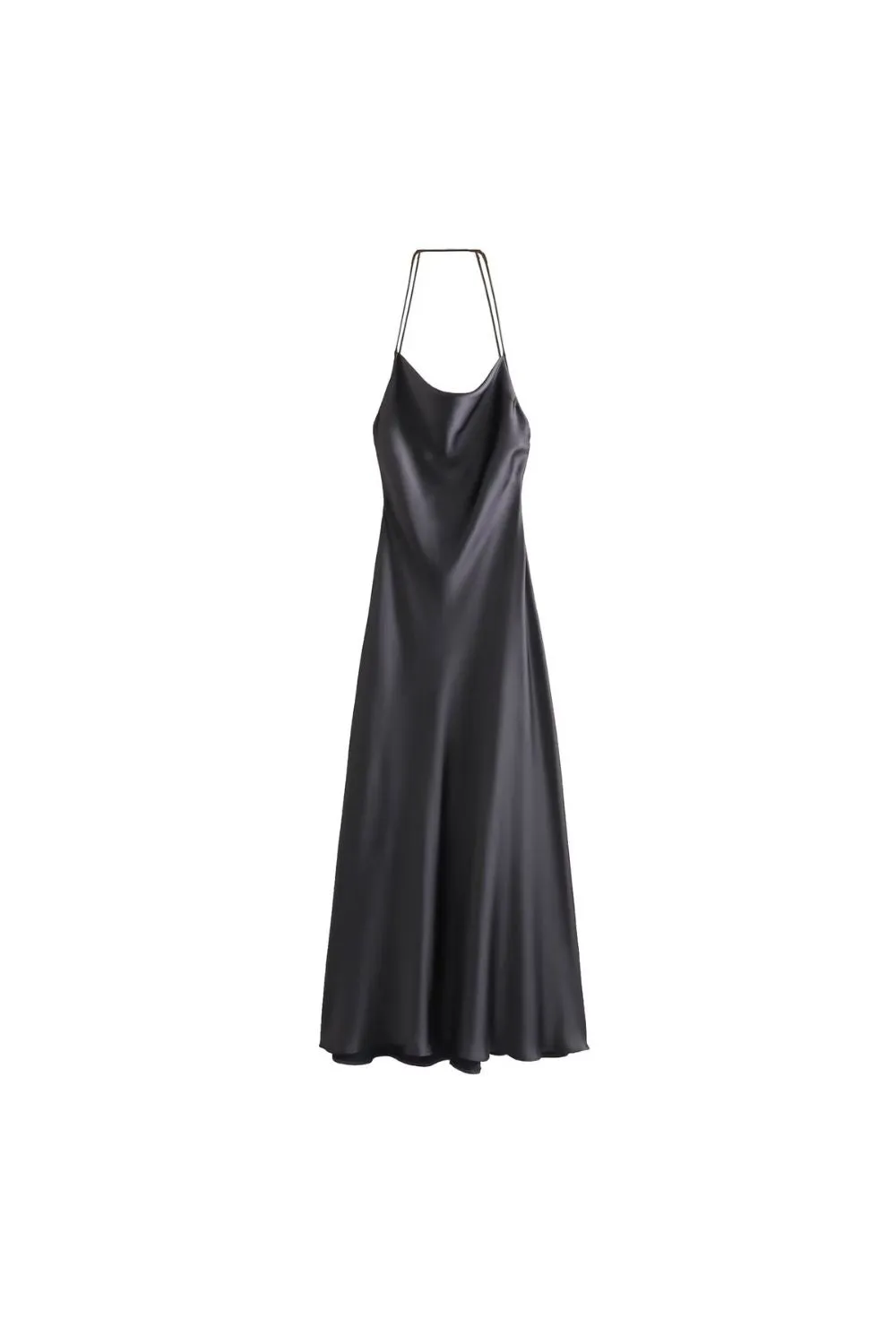 'Ruby' Halter Neck Satin Slip  Dress