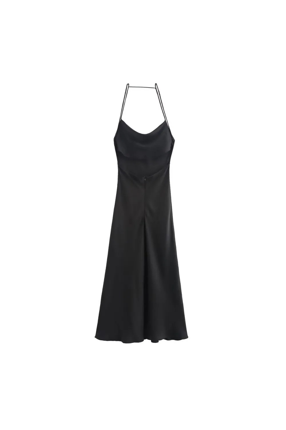 'Ruby' Halter Neck Satin Slip  Dress