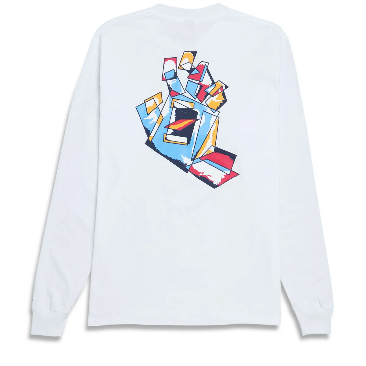 Santa Cruz Screaming Scratched Hand Long Sleeve T-Shirt - White