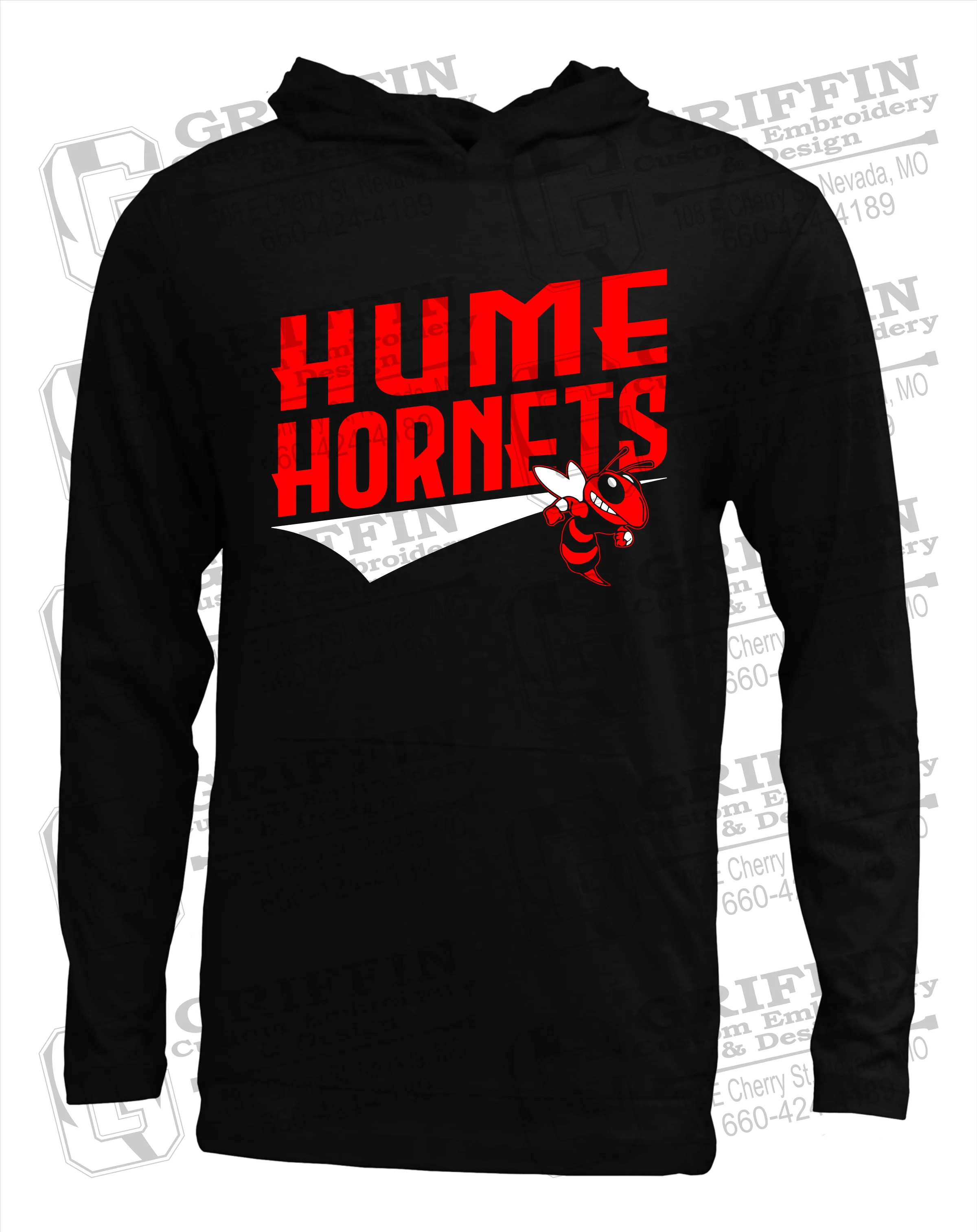 Soft-Tek T-Shirt Hoodie - Hume Hornets 23-A