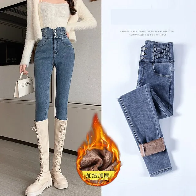 Streetwear High Waist Women's Jeans