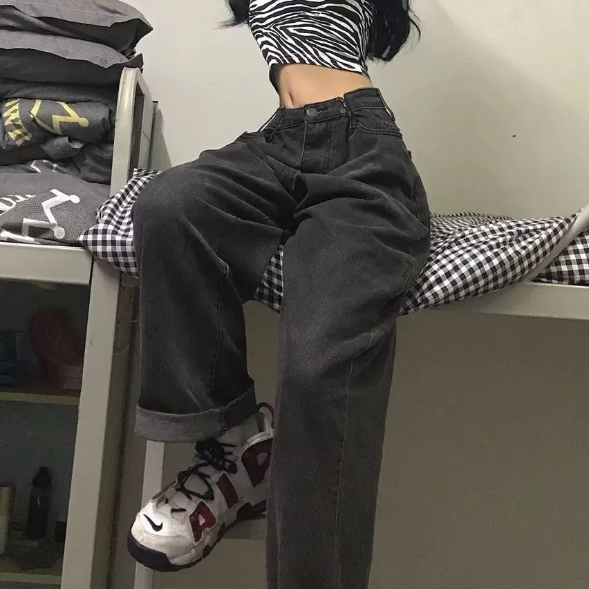 Streetwear High Waist Women's Jeans