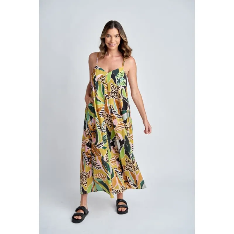 Summer Cotton Maxi Dress | Jungle Print C1617-33L-S24