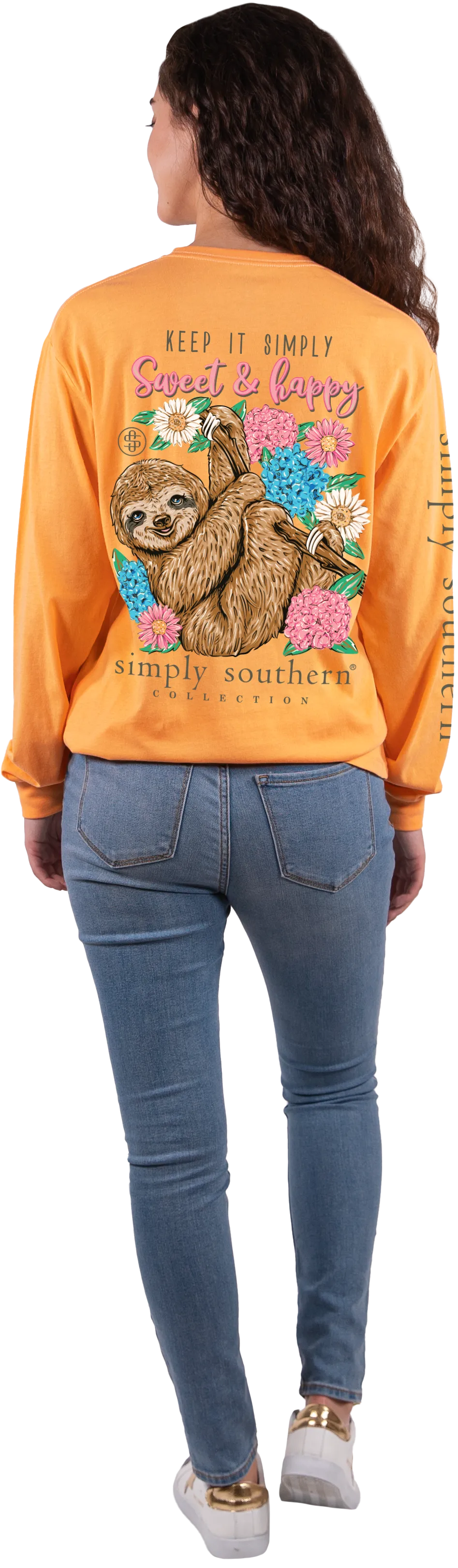 SWEET & HAPPY SLOTH LONG SLEEVE T-SHIRT