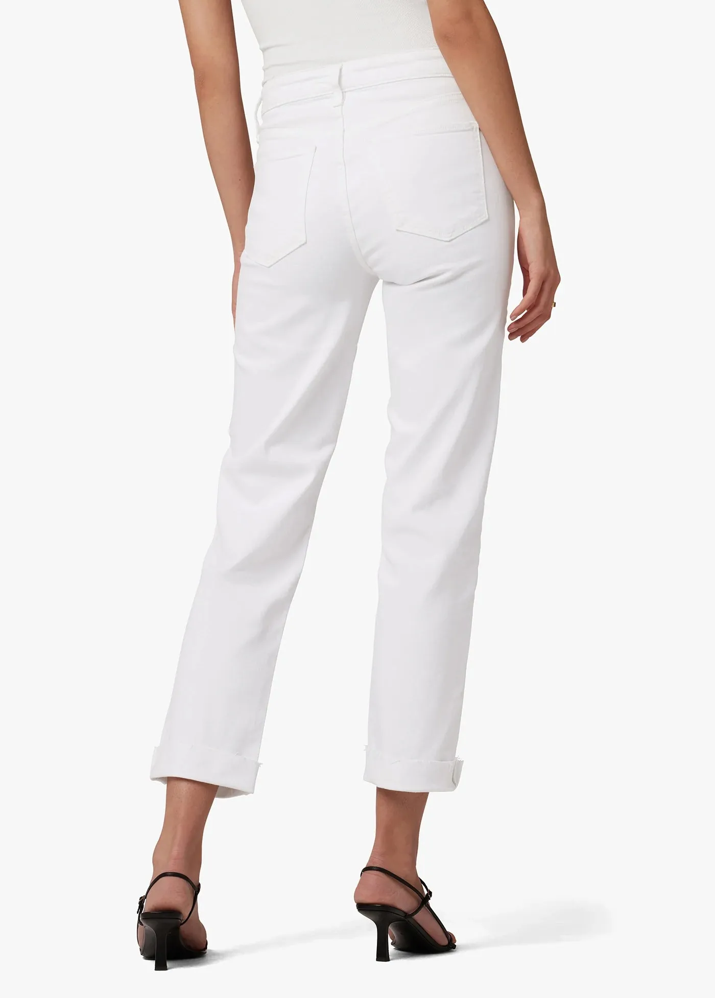The Niki Mid Rise Boyfriend - White