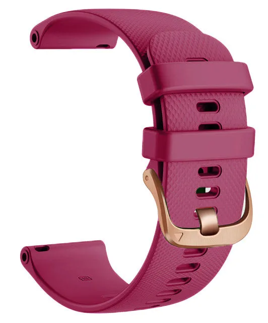 TheHorse 18mm Range compatible Silicone Watch Straps with Rose Gold Buckles