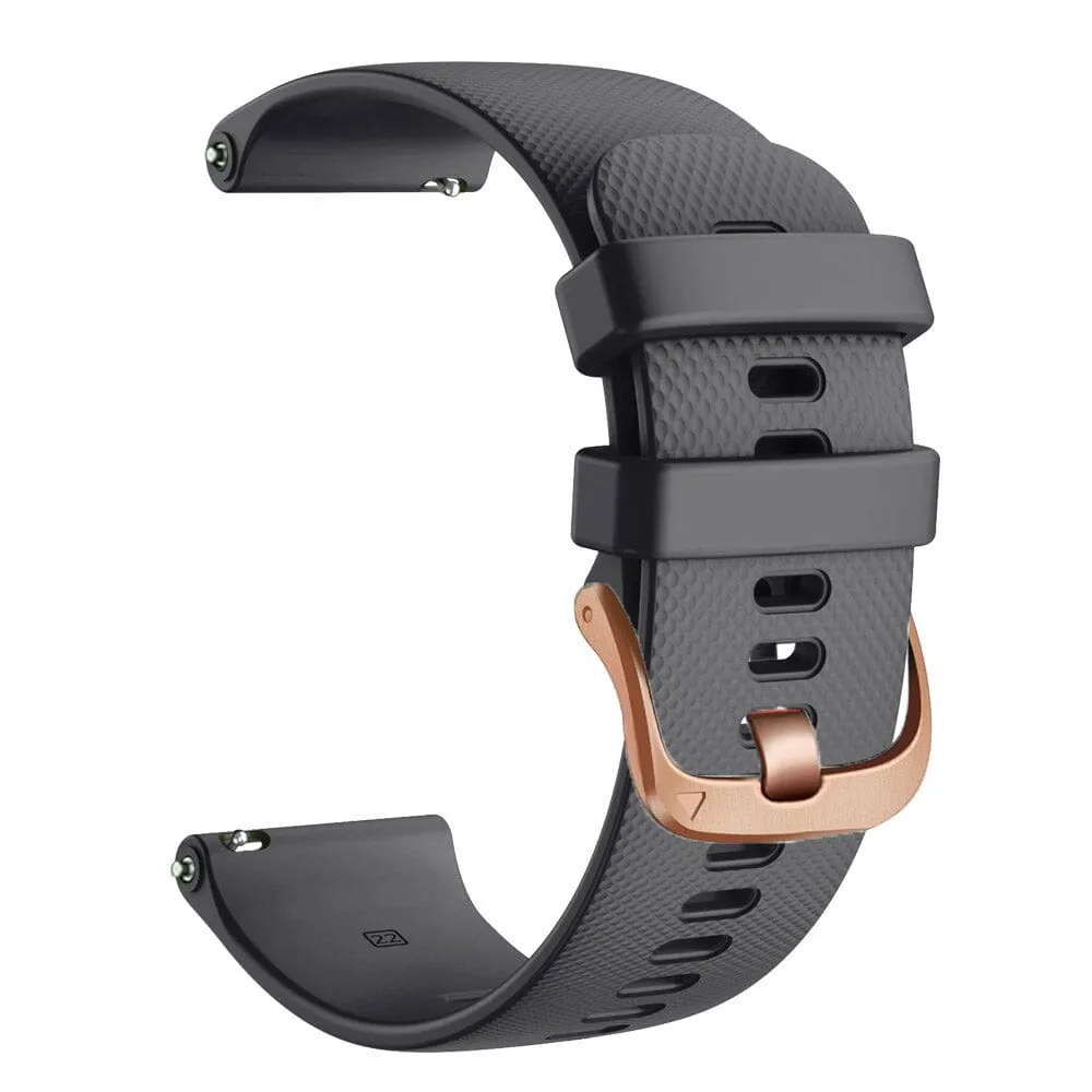 TheHorse 18mm Range compatible Silicone Watch Straps with Rose Gold Buckles