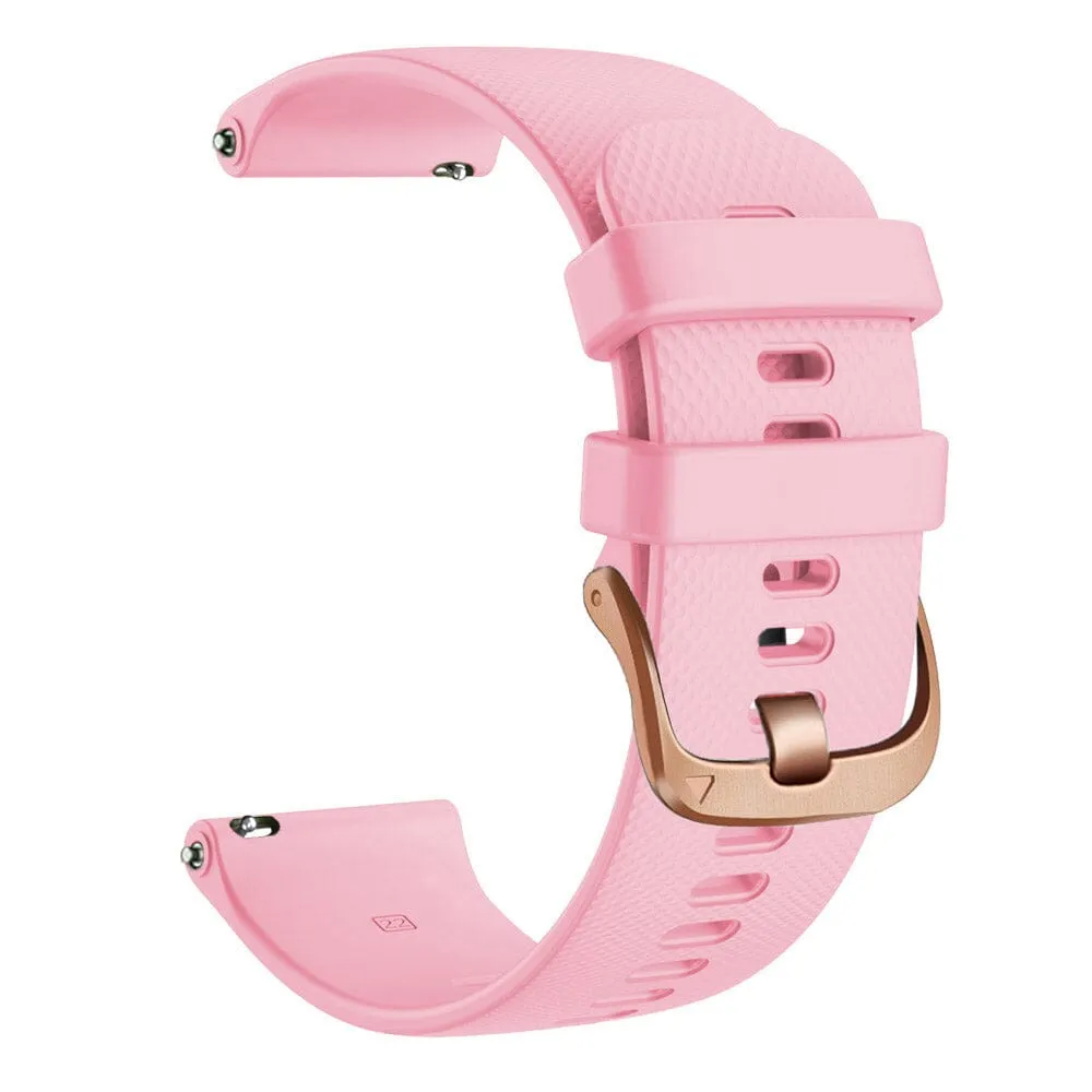 TheHorse 18mm Range compatible Silicone Watch Straps with Rose Gold Buckles