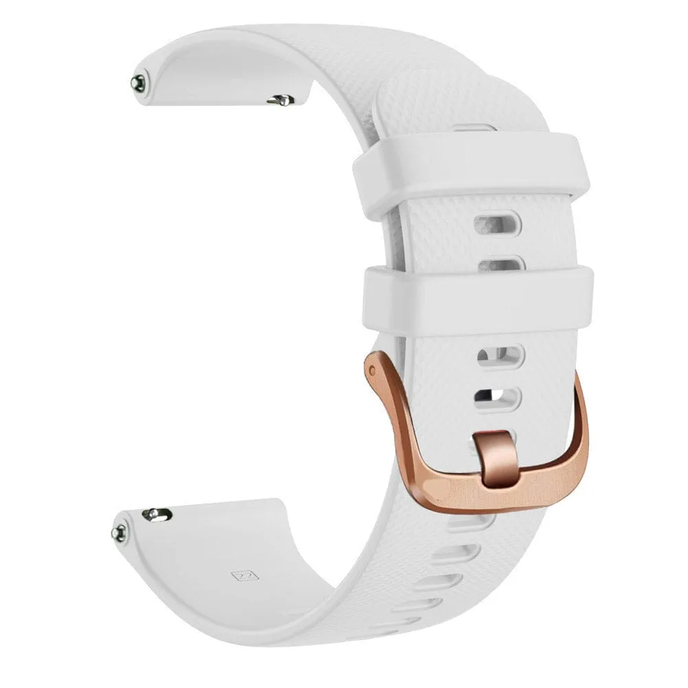 TheHorse 18mm Range compatible Silicone Watch Straps with Rose Gold Buckles