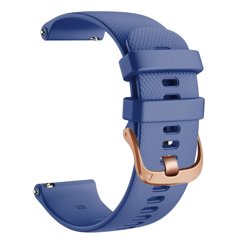TheHorse 18mm Range compatible Silicone Watch Straps with Rose Gold Buckles