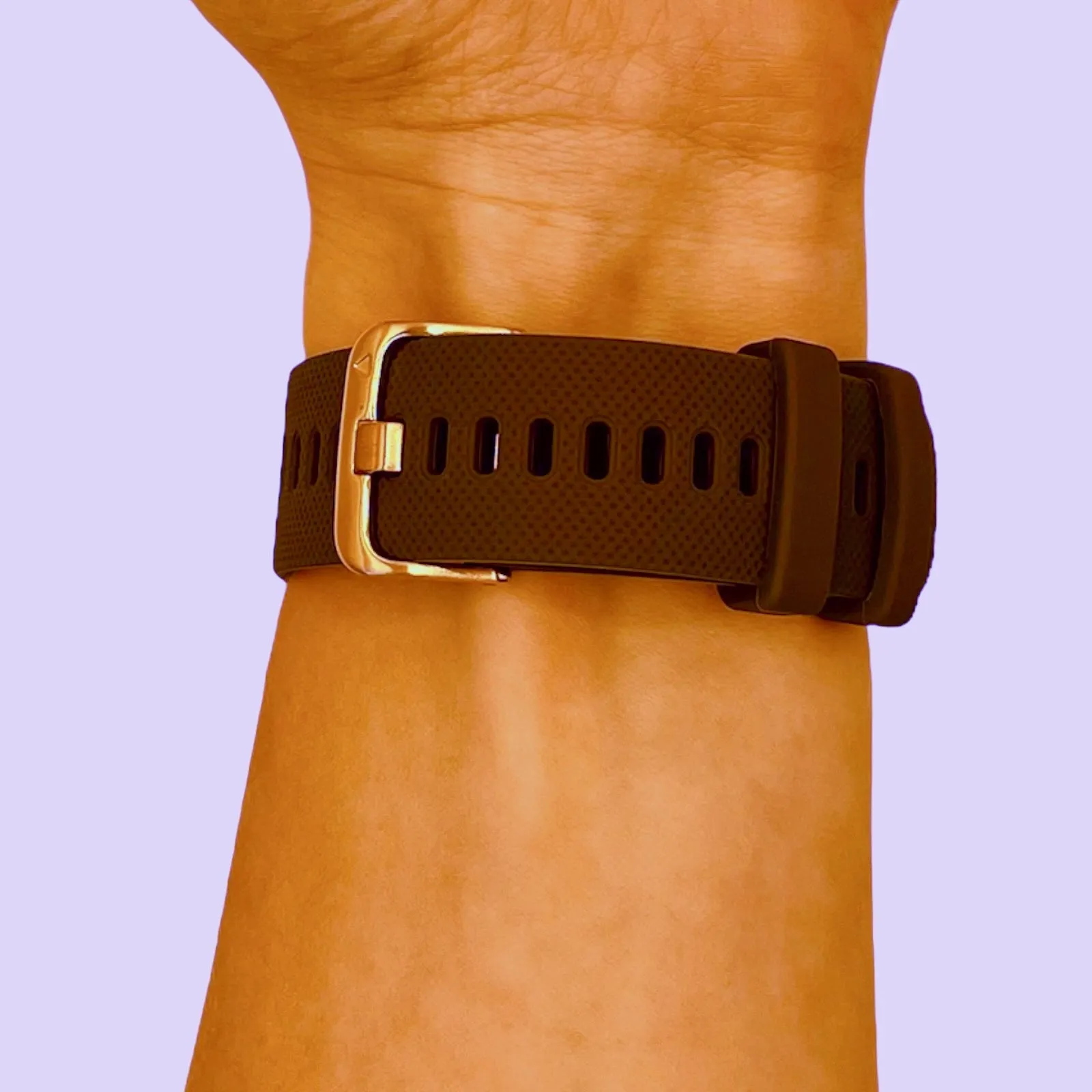 TheHorse 18mm Range compatible Silicone Watch Straps with Rose Gold Buckles
