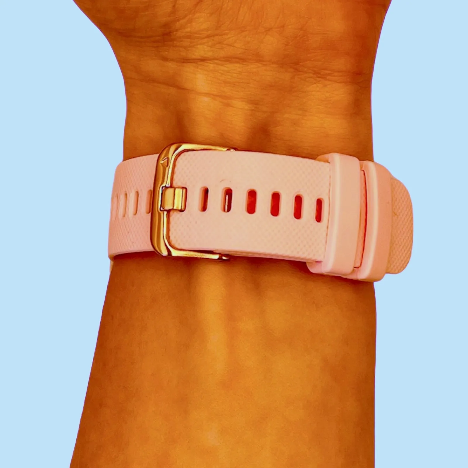 TheHorse 18mm Range compatible Silicone Watch Straps with Rose Gold Buckles