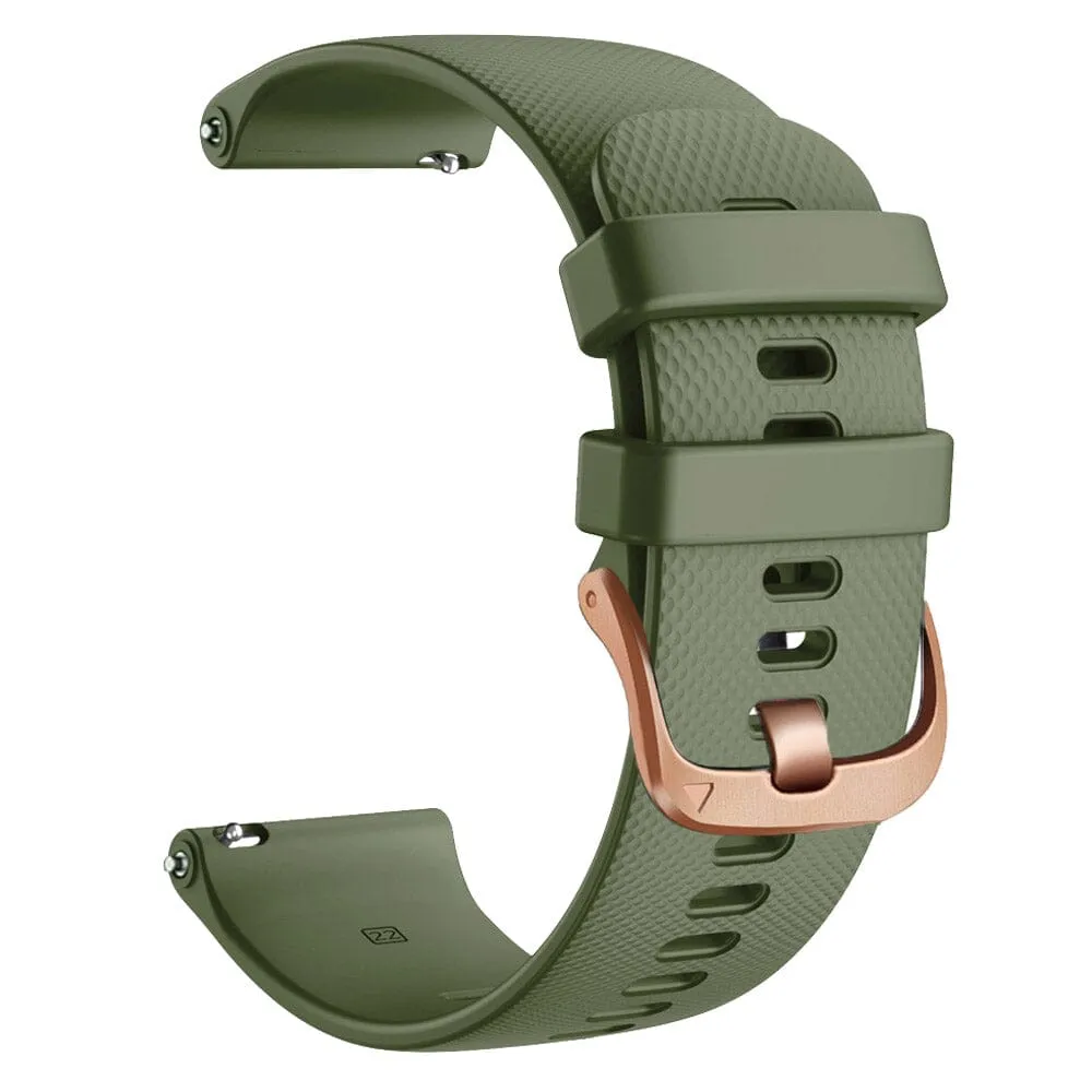 TheHorse 18mm Range compatible Silicone Watch Straps with Rose Gold Buckles