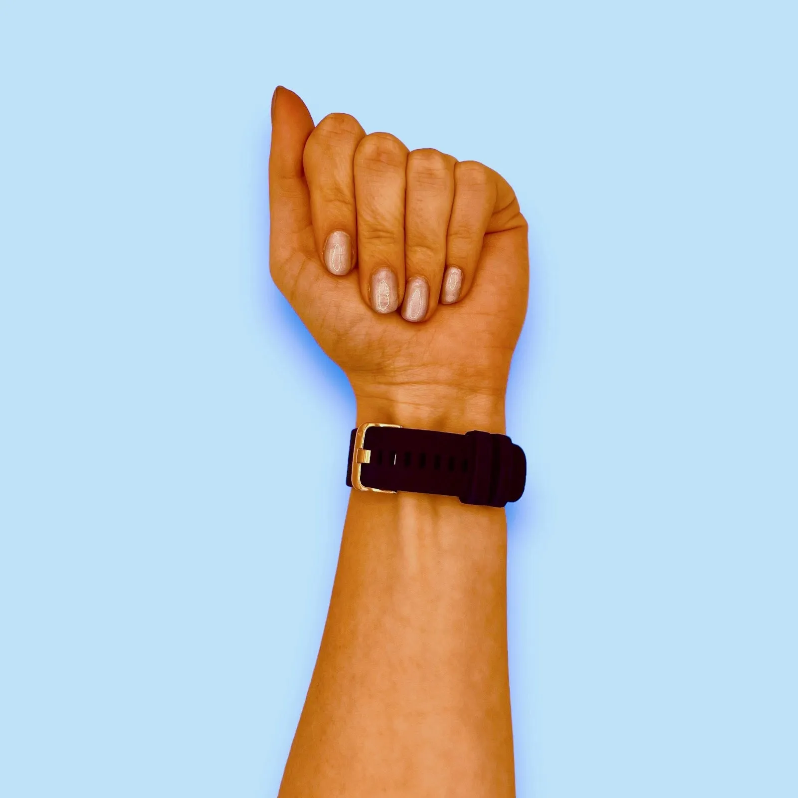 TheHorse 18mm Range compatible Silicone Watch Straps with Rose Gold Buckles