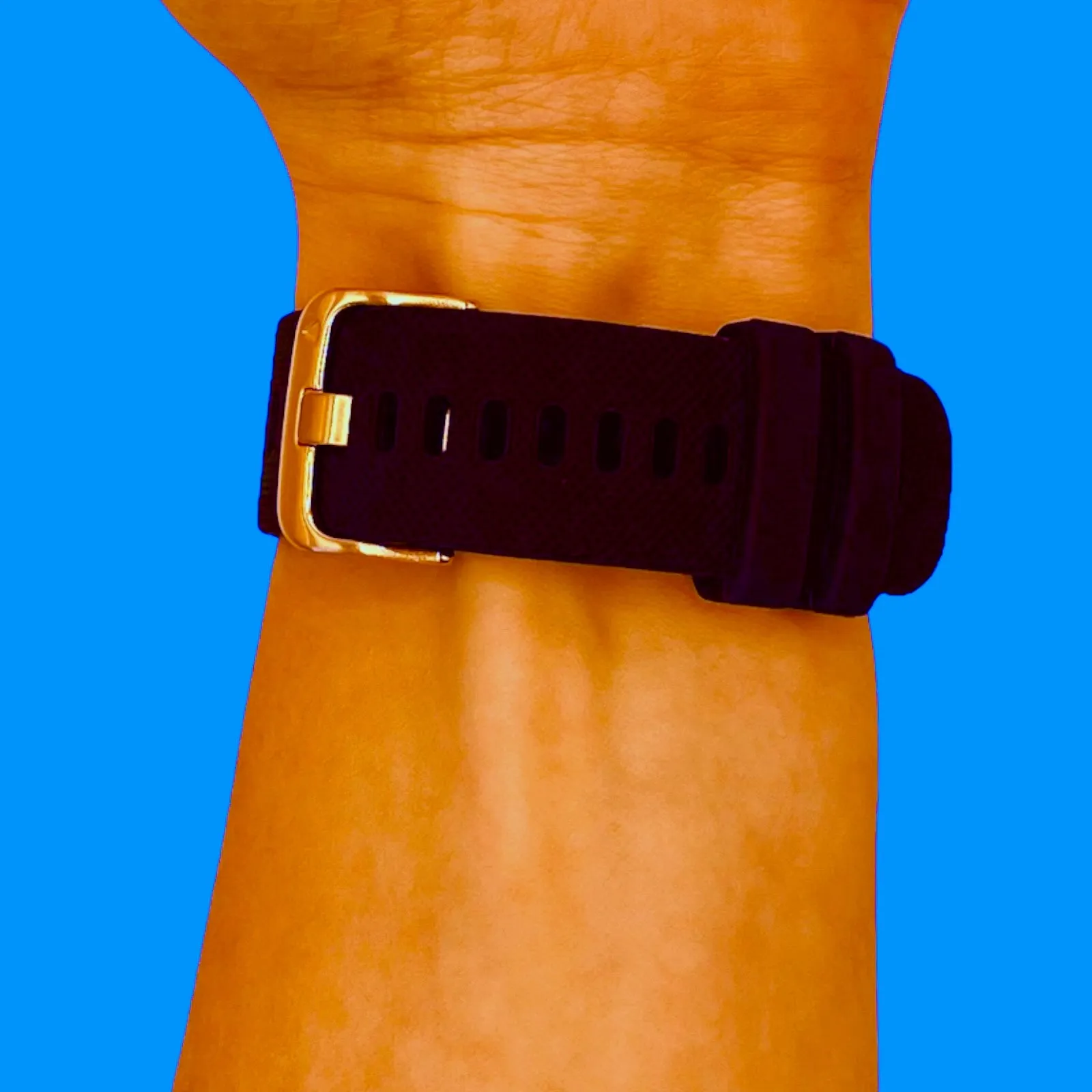 TheHorse 18mm Range compatible Silicone Watch Straps with Rose Gold Buckles