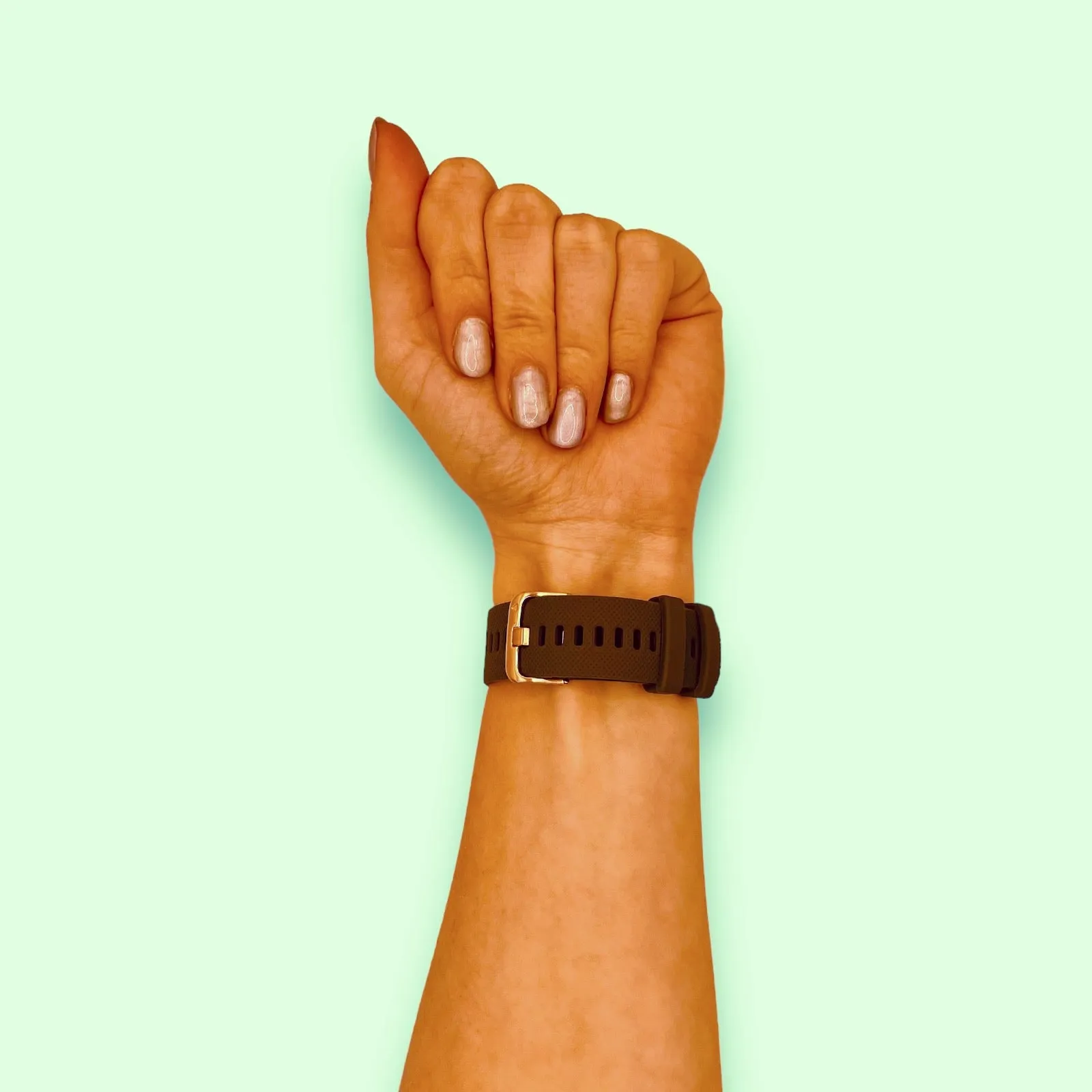 TheHorse 18mm Range compatible Silicone Watch Straps with Rose Gold Buckles