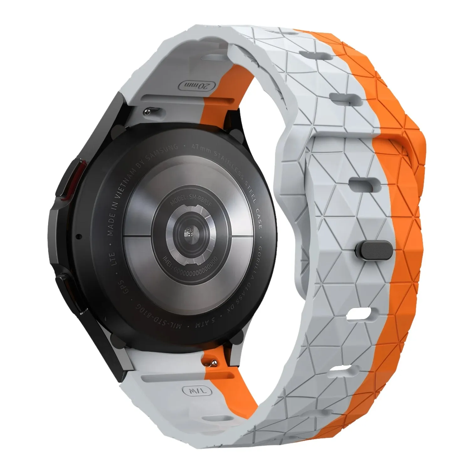 TheHorse 18mm Range Silicone Football Pattern Watch Straps