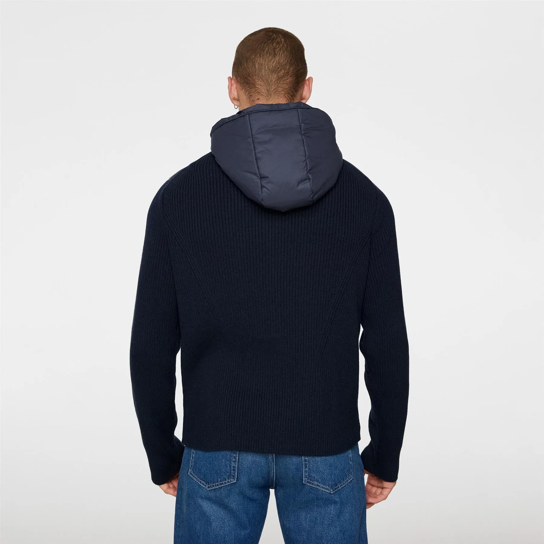 Thierry Hybrid Knit Hoodie JL Navy - AW24