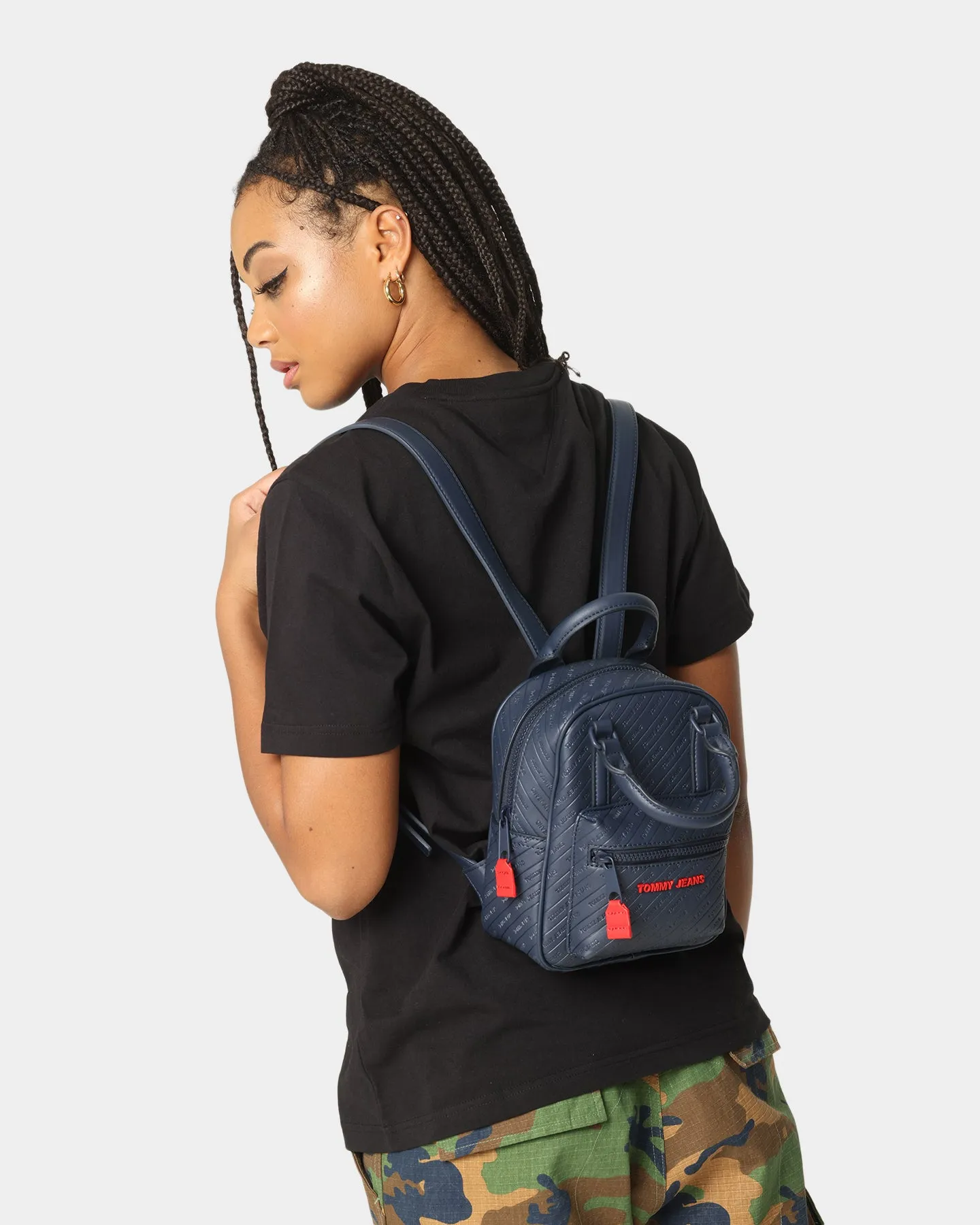 Tommy Jeans Women's PU Embossed Backpack Twilight Navy