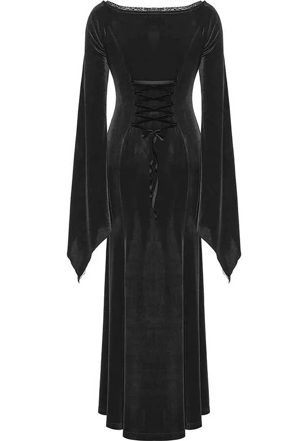 Twilight [Black] Velvet | MAXI DRESS