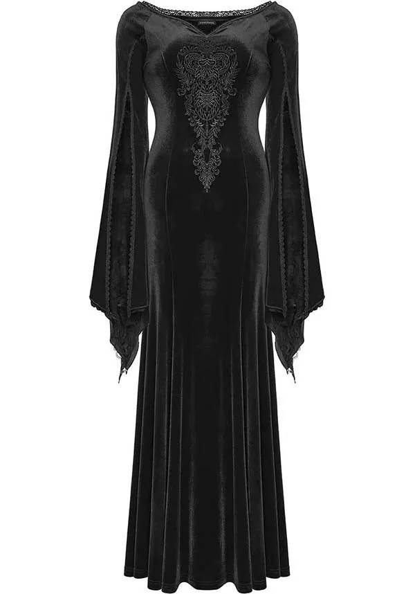 Twilight [Black] Velvet | MAXI DRESS