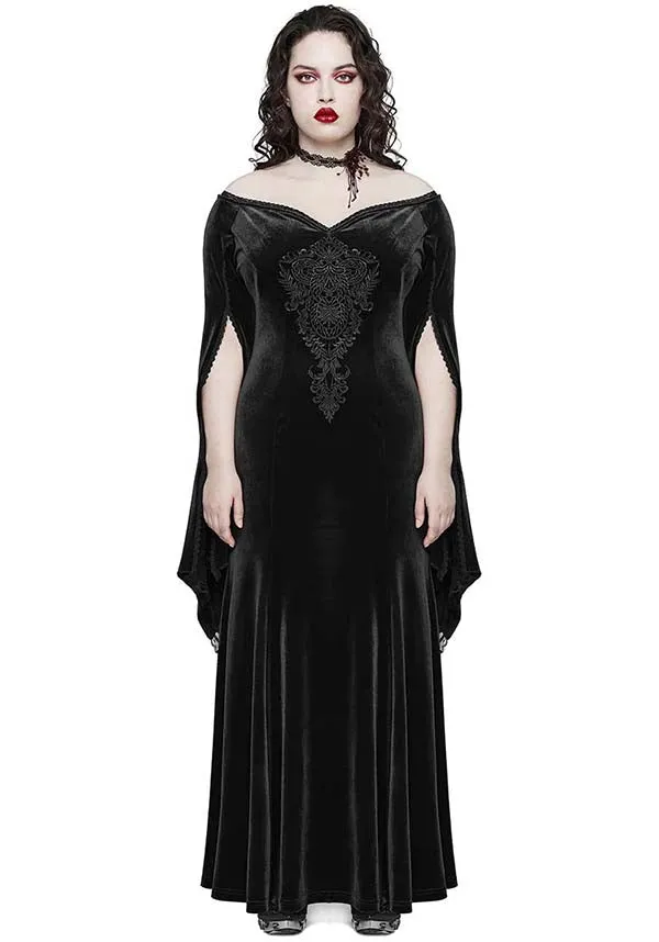 Twilight [Black] Velvet | MAXI DRESS