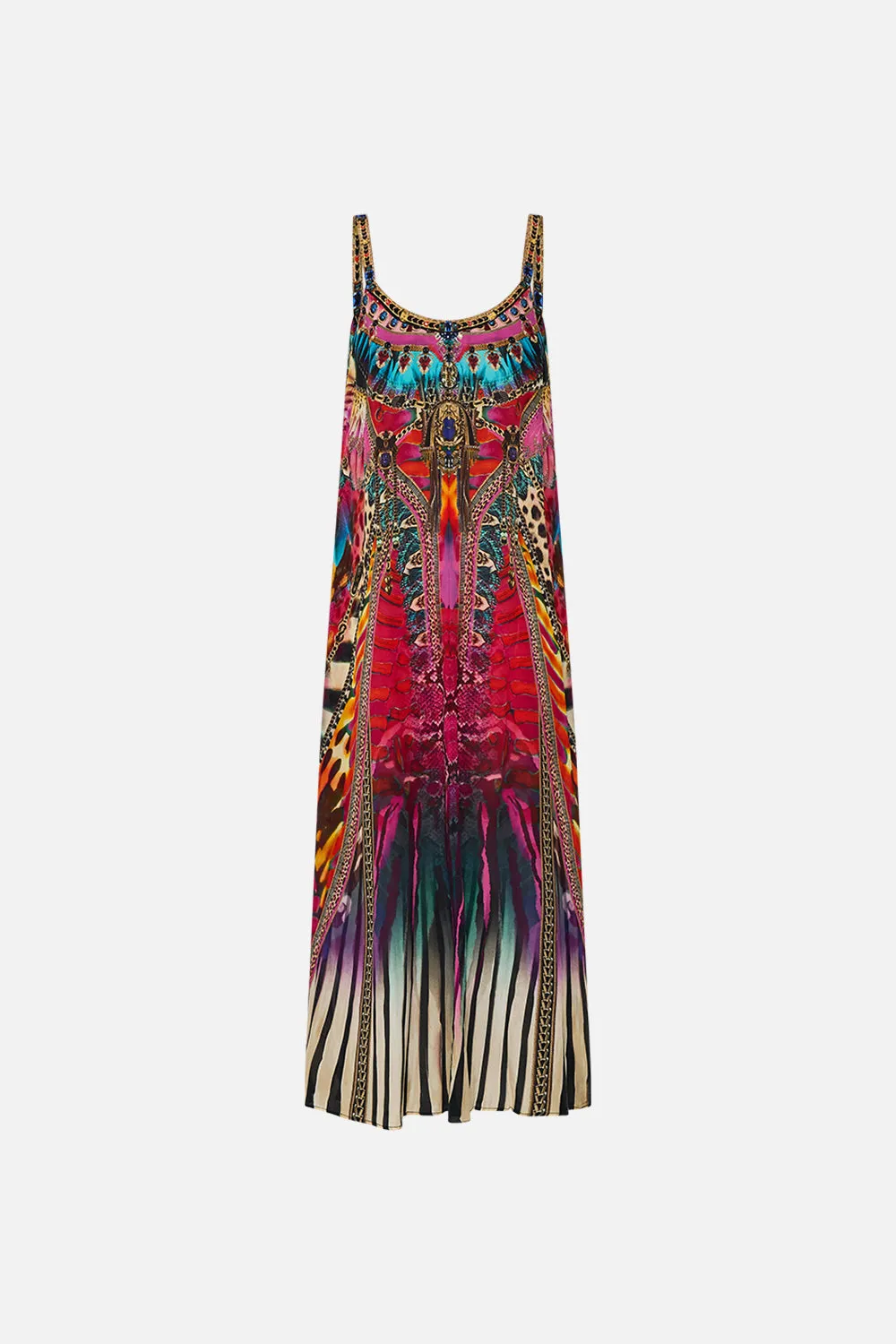 V NECK MIDI SLIP DRESS SAHARA SUPERNATURAL