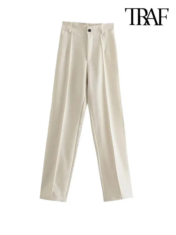 Vintage Chic High-Waist Pants: Modern Office Style Essentials