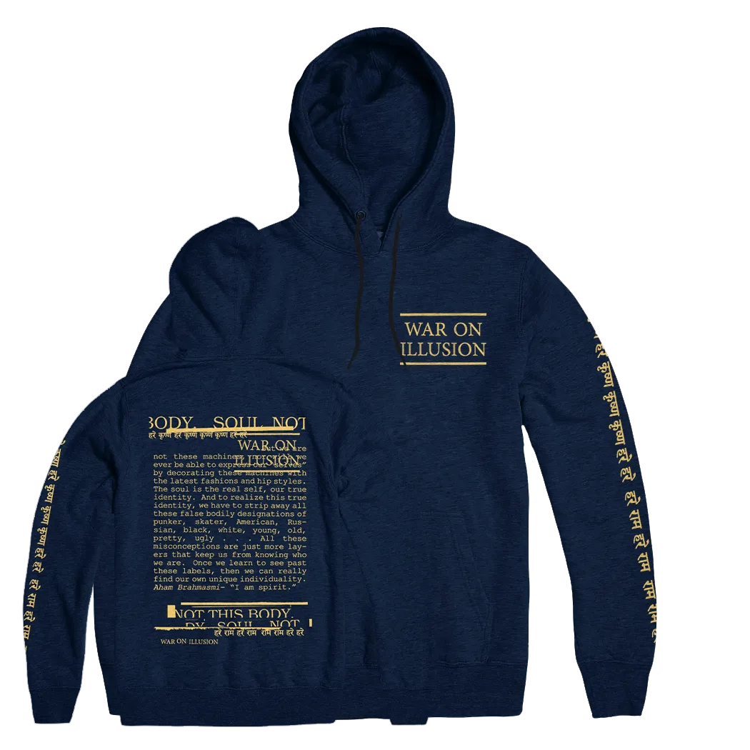 War On Illusion Magazine Navy Hooded Sweatshirt