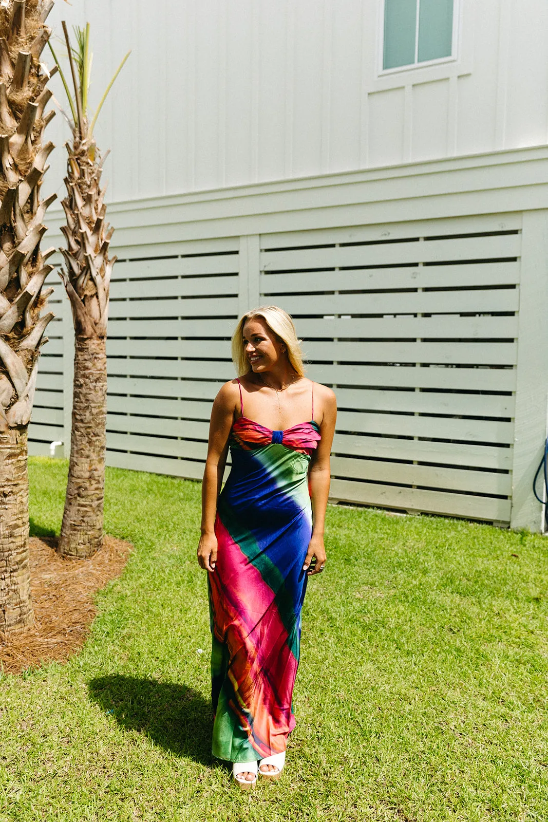 Watercolor Slip Maxi Dress - Multi