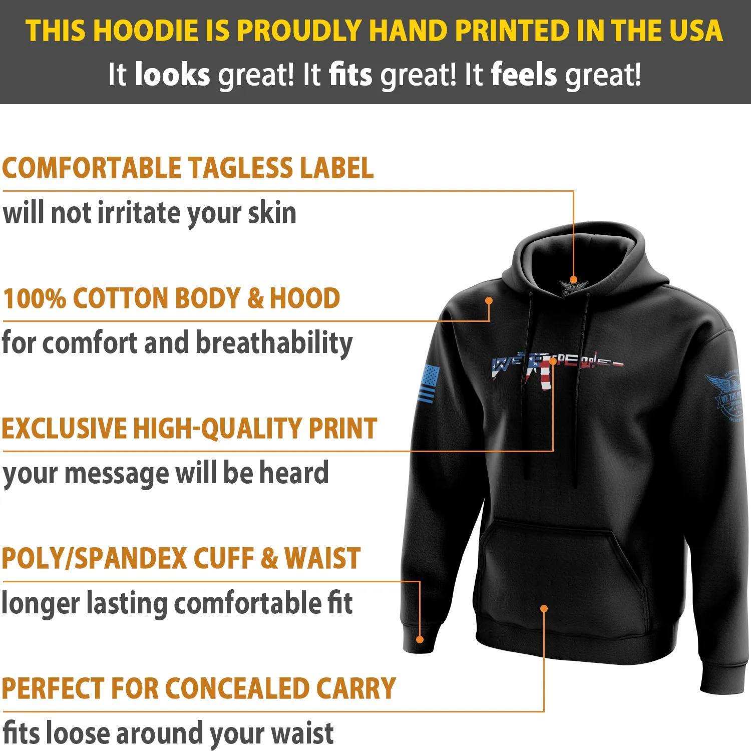 We The People AR Flag Hoodie