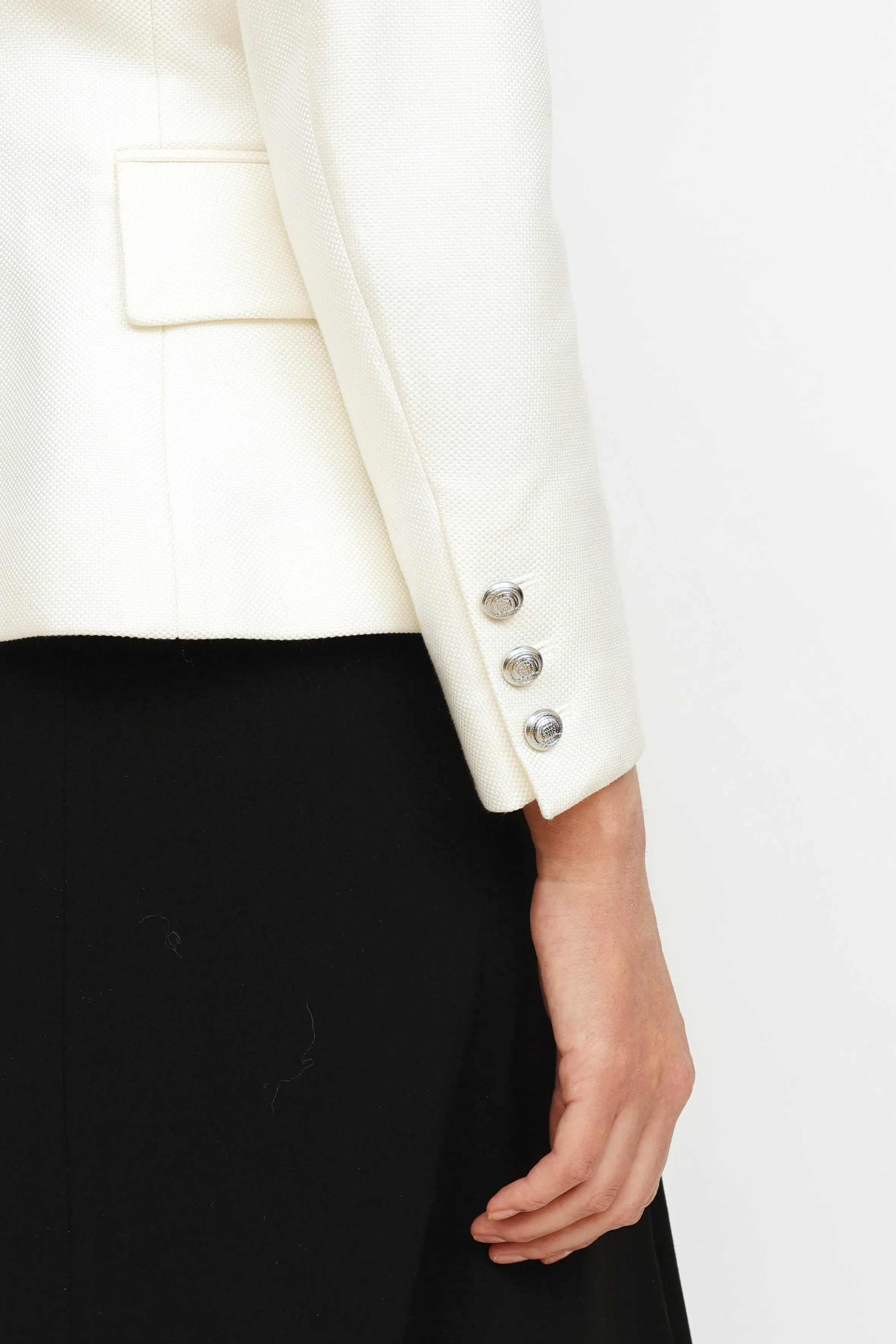 White Twill Blazer Blazer