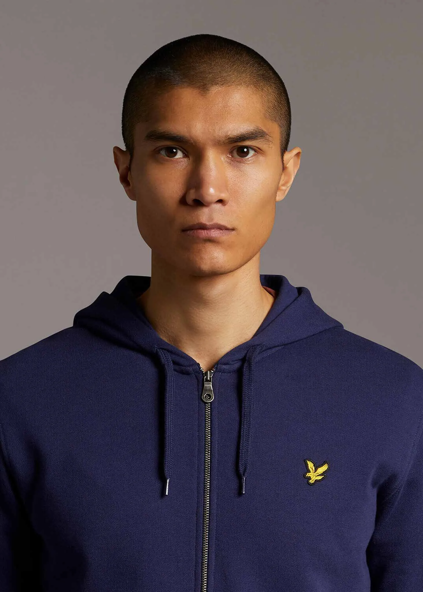 Zip through hoodie - navy