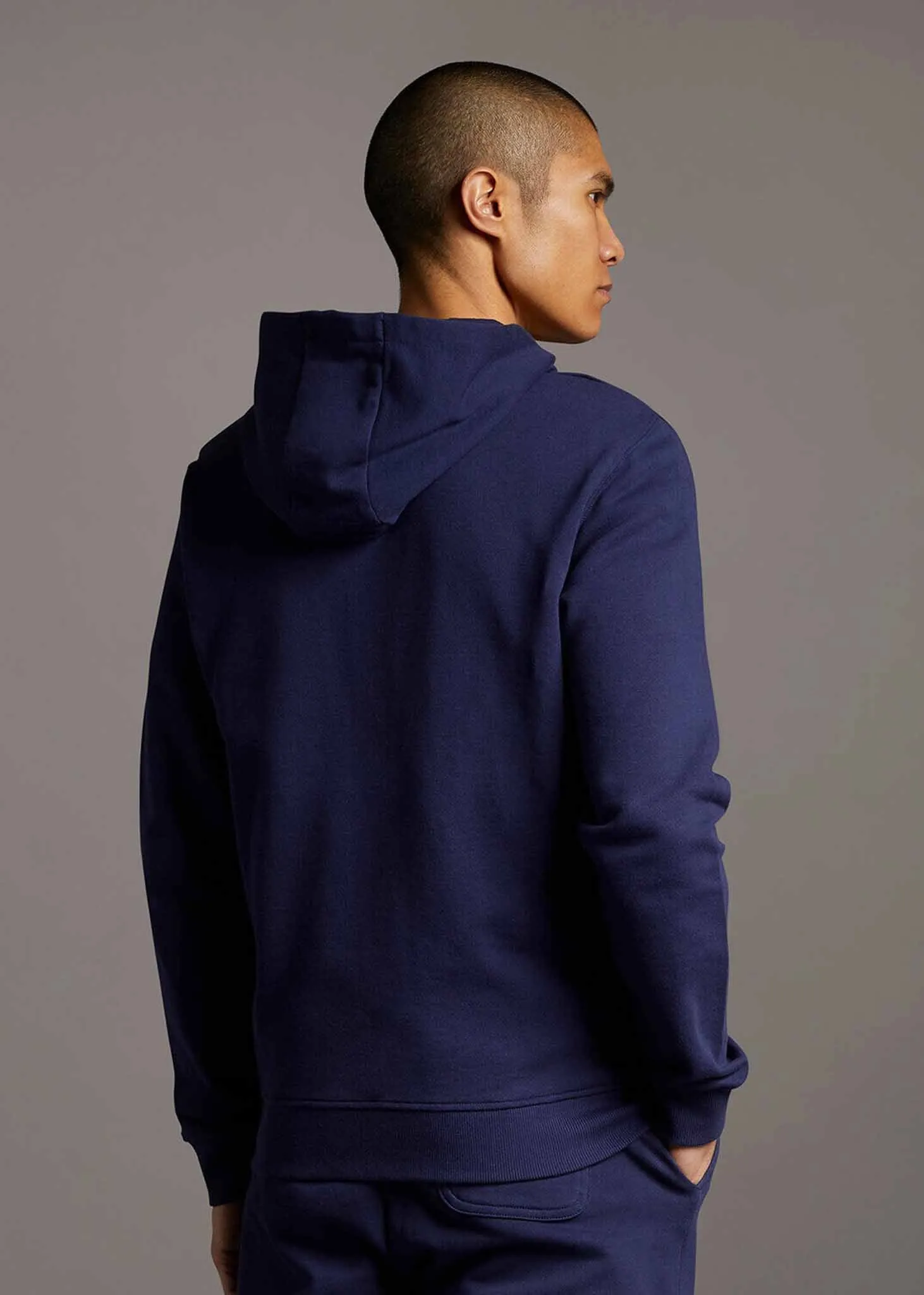 Zip through hoodie - navy